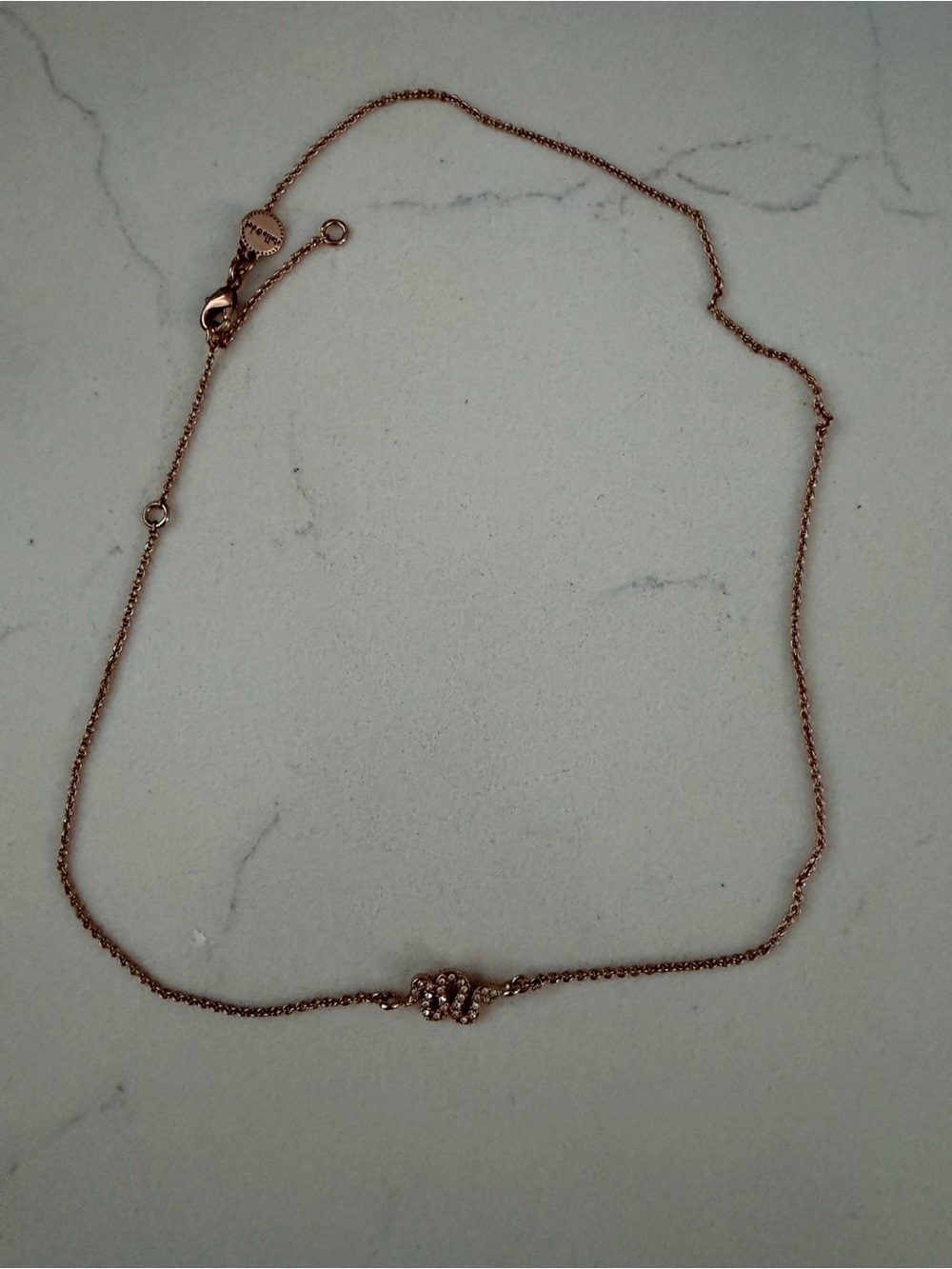 Stella & Dot Delicate Rose Gold Snake Pendant Necklace - Women Jewelry